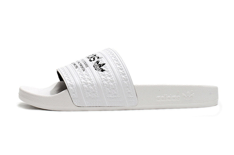 Adidas Originals Adilette White/Black Logo Slide Sandals GX6964