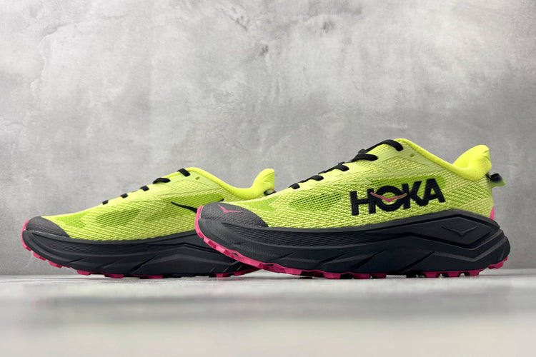 HOKA ONE ONE Challenger 8 "Lime / Black / Pink" All-Terrain Running Shoes