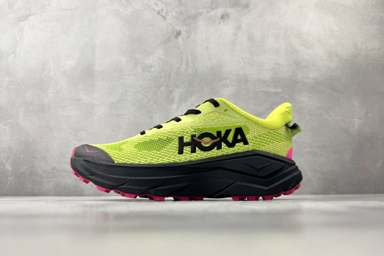 HOKA ONE ONE Challenger 8 "Lime / Black / Pink" All-Terrain Running Shoes