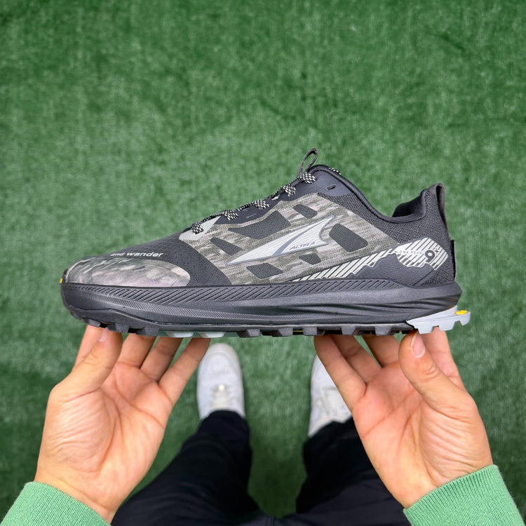 Altra Lone Peak 7 Black Grey Camo Zero Drop Breathable Trail Running Sneakers