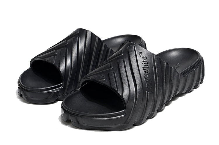 Off-White Tread Slides Black