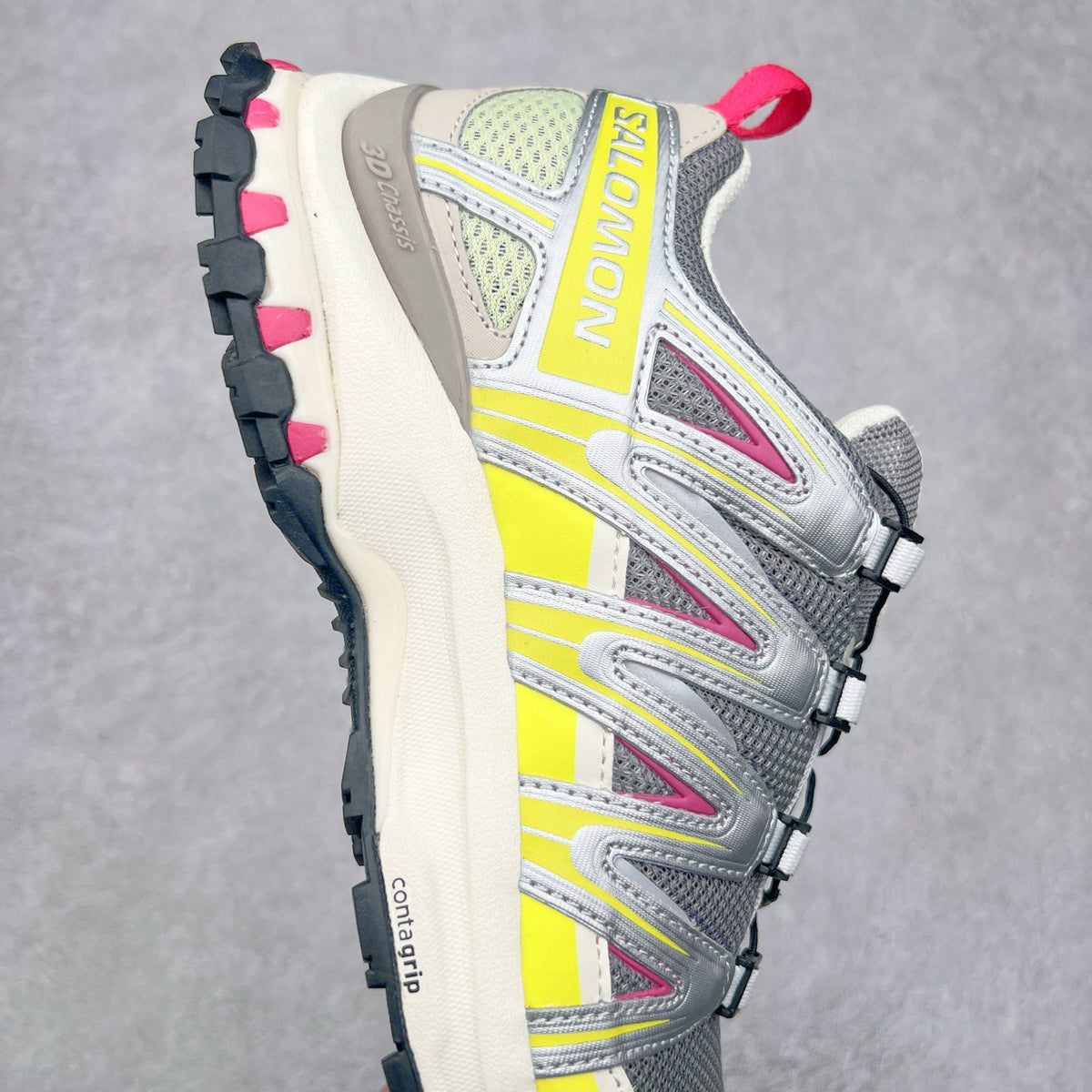 Salomon XA Pro 3D Yellow Silver Pink Men Women Outdoor Shoes