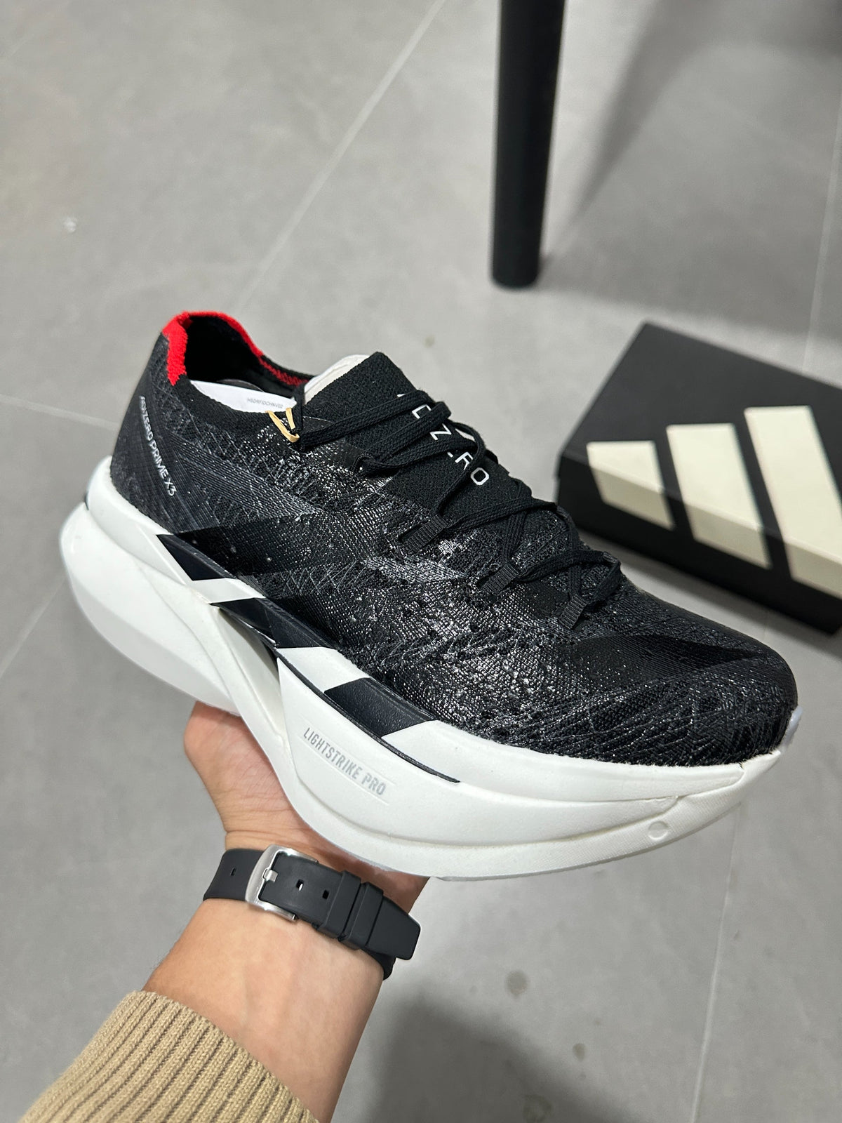 Adidas Adizero Prime X3 Strung Shoes Black | Red | White