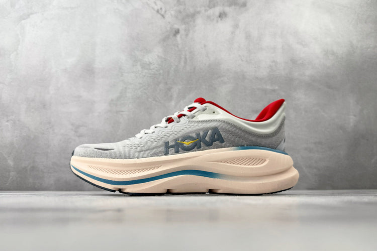 HOKA Bondi 9 Men's Running Shoes - Thunder Cloud/Vermillion