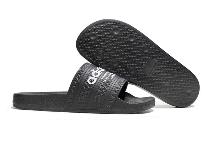 Adidas Originals Adilette Core Black/White Logo Slide Sandals GX6965