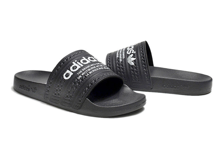 Adidas Originals Adilette Core Black/White Logo Slide Sandals GX6965