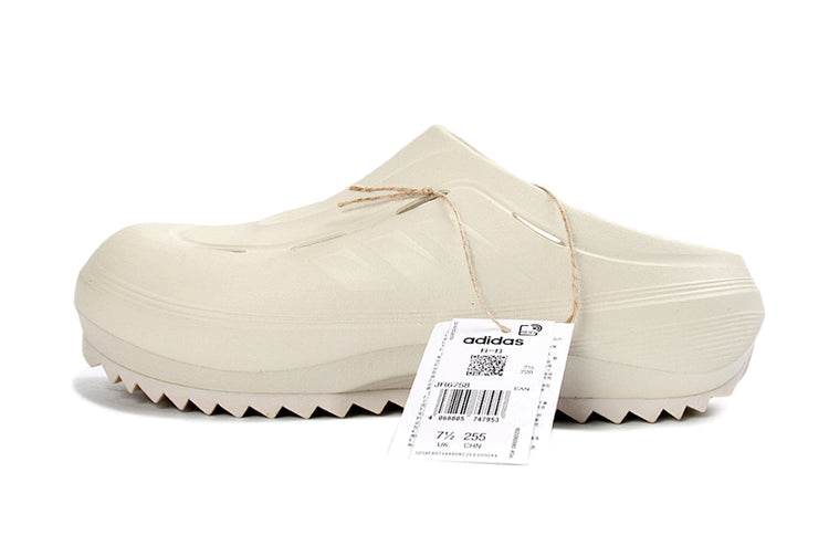 Adidas Adilette Platform Clogs Off-White Slip-On Recovery Shoes JH9853