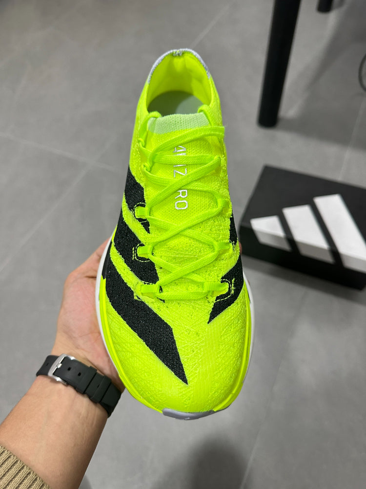 Adidas ADIZERO ADIOS PRO 4 (Solar Yellow / Black colorway)