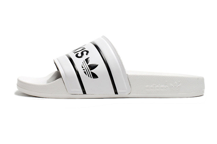 Adidas Originals Adilette White/Black Logo Slide Sandals GX6967