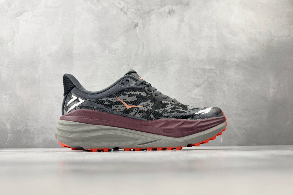 HOKA Stinson 7 Men's Trail Shoes - Castlerock/Cabernet