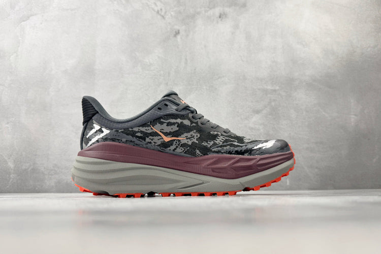 HOKA Stinson 7 Men's Trail Shoes - Castlerock/Cabernet