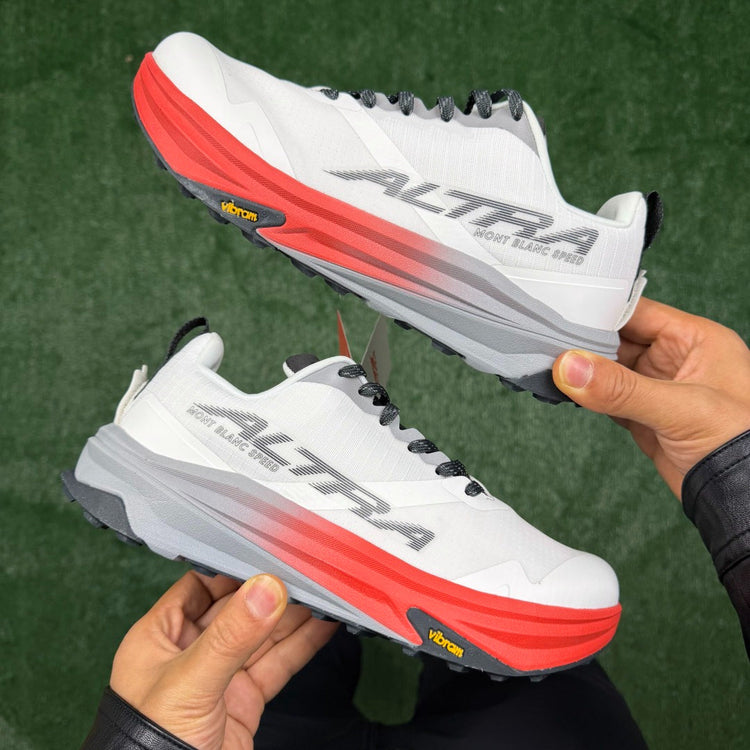 Altra Mont Blanc Speed White Red Men Women Lightweight Trail Running Shoes