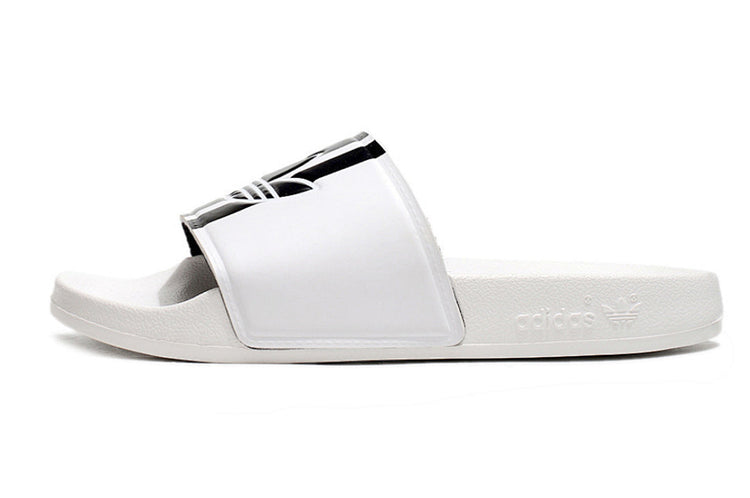 Adidas Originals Adilette White/Black Trefoil Slide Sandals GX6971