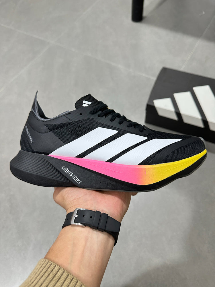 Adidas Duramo Speed (Core Black / Silver Metallic / Pink/Yellow Gradient colorway)