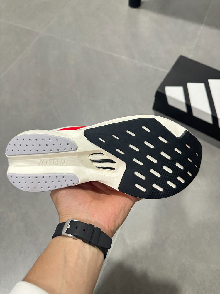 Adidas Adizero Evo SL (Off-White / Red colorway)