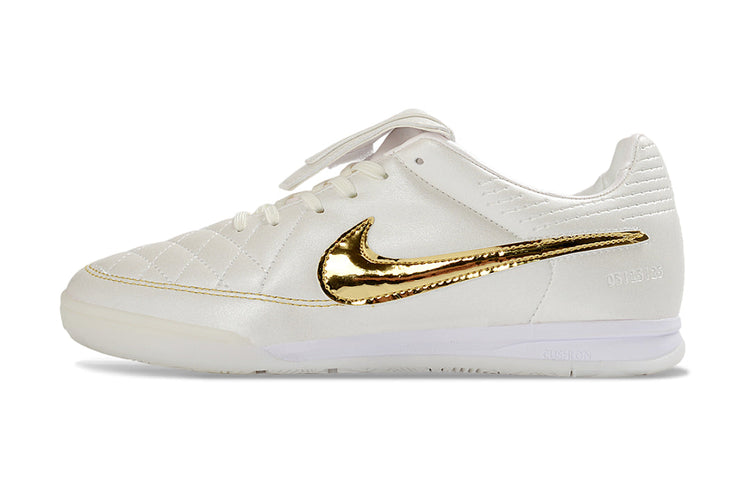 Nike x Ronaldinho Tiempo Legend SE 'Touch of Gold' IC Indoor Soccer Shoes (Summit White/Metallic Gold) IF4389-100