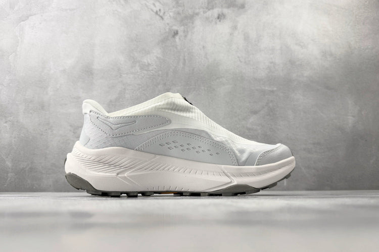 HOKA ONE ONE Project Transport "White / Cosmic Grey" Slip-On Sneakers