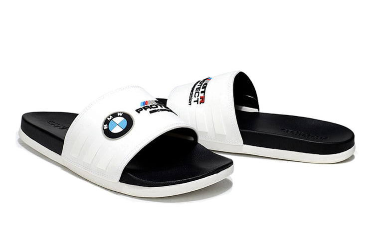 Adidas x BMW M GT3 Adilette Slides White Black Custom-Edition