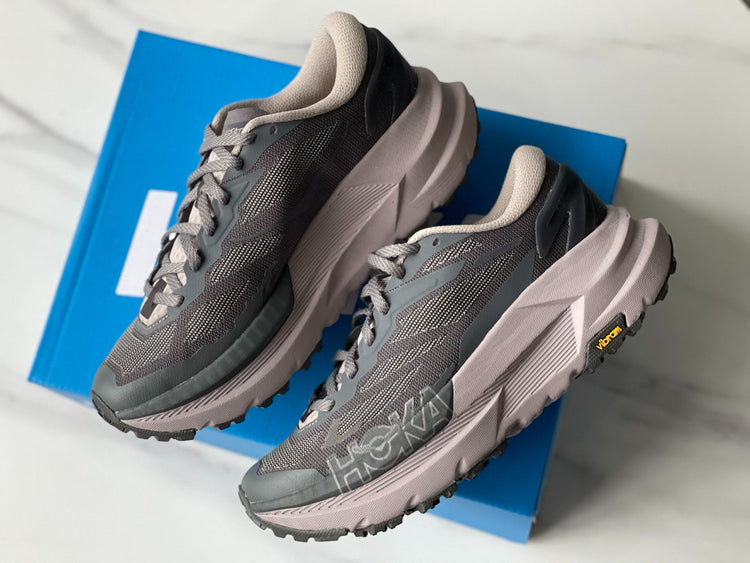HOKA Mafate X Cement gray | Dark purple