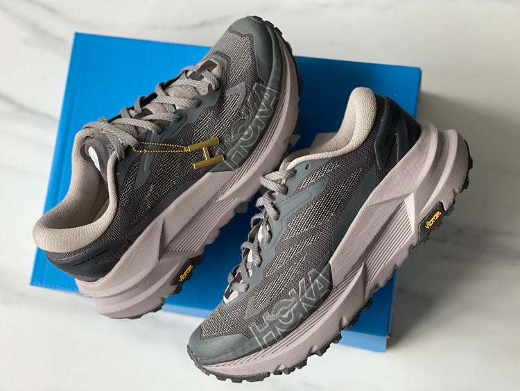 HOKA Mafate X Cement gray | Dark purple