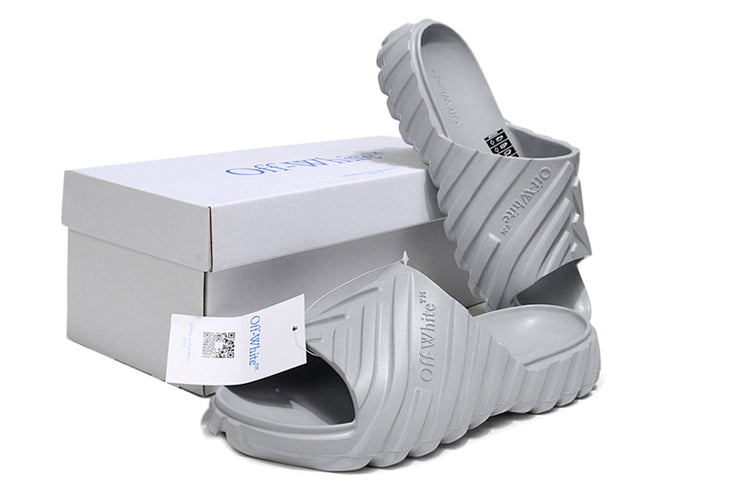 Off-White Tread Slides Grey
