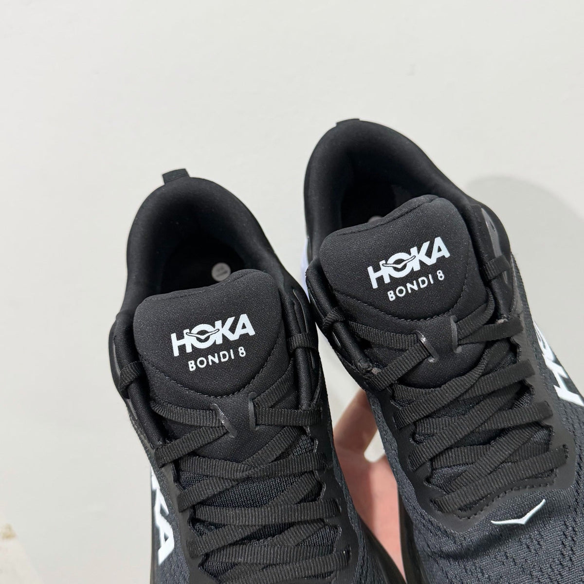 HOKA Bondi 8 Black White Athletic Shoes