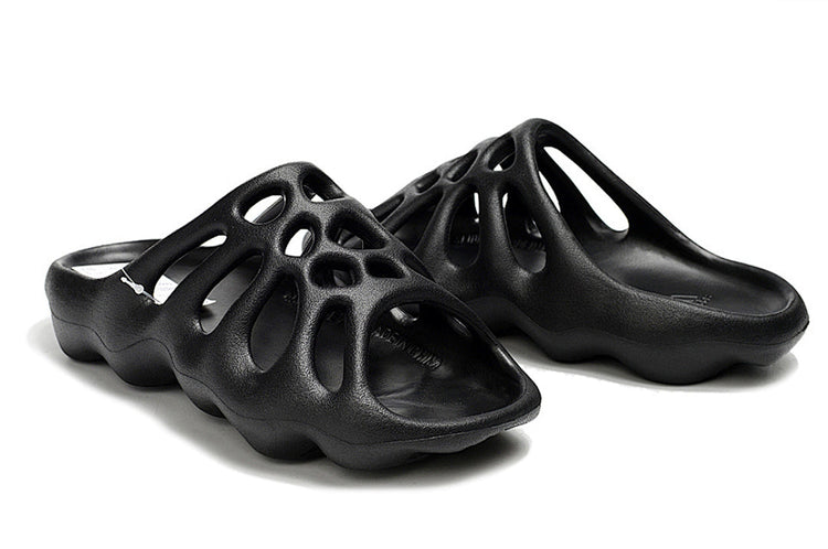 Adidas Yeezy 450 Slide "Onyx" Black Slip-On Sandals HQ5989