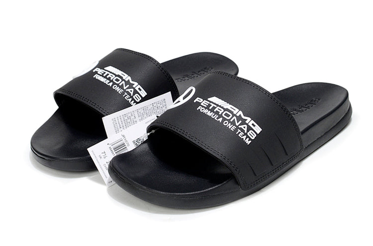 Adidas x Mercedes AMG Petronas F1 Adilette Slides All Black Custom-Edition