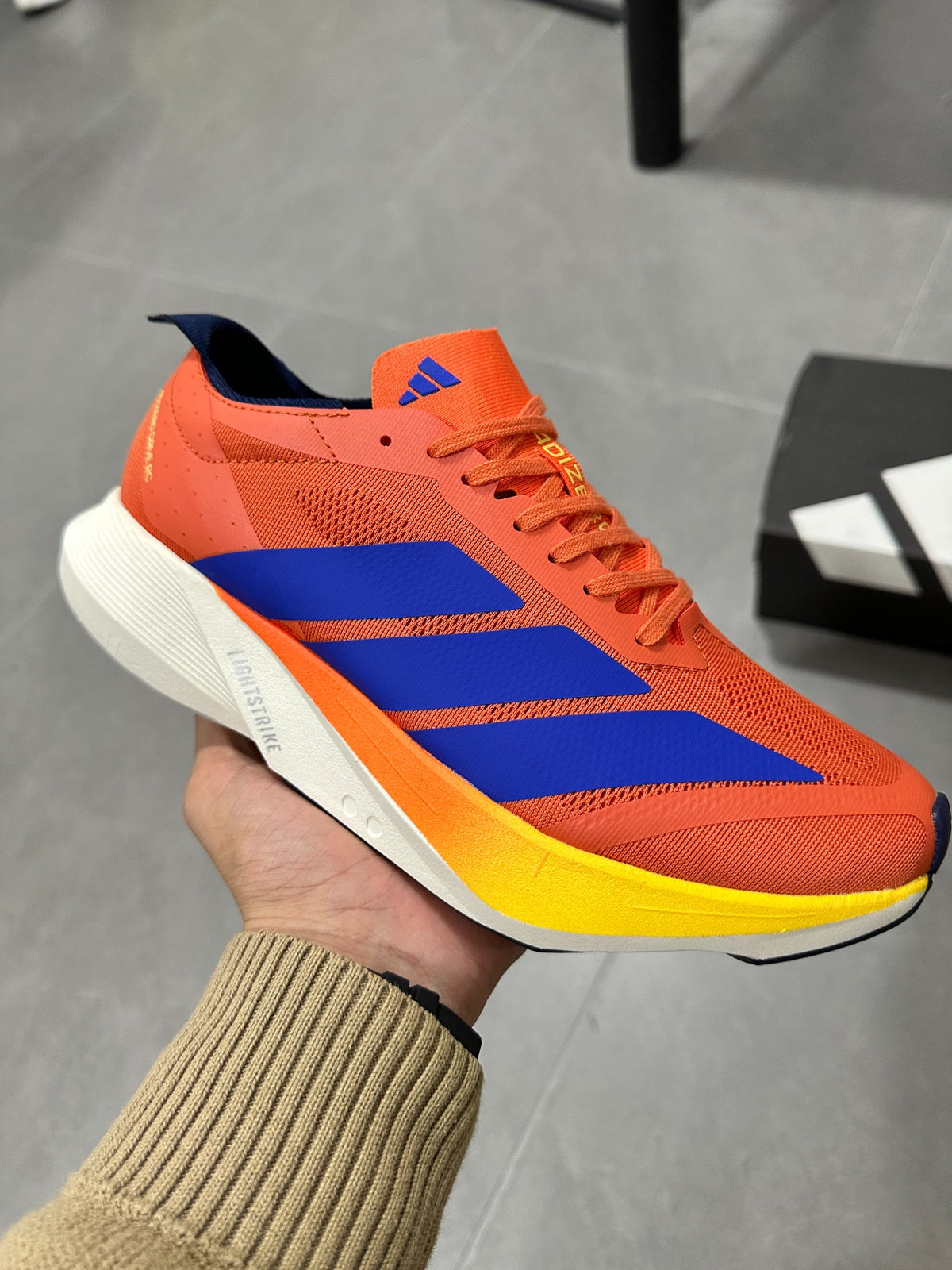 Adidas Duramo Speed (Impact Orange / Lucid Blue / Yellow Gradient colorway)