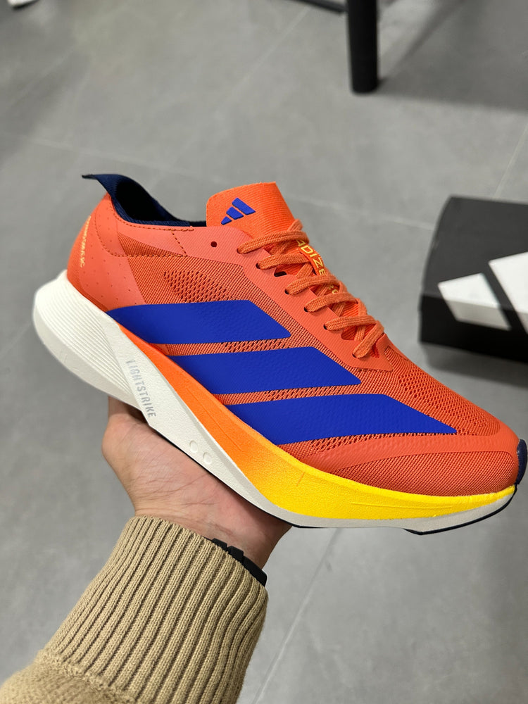 Adidas Duramo Speed (Impact Orange / Lucid Blue / Yellow Gradient colorway)