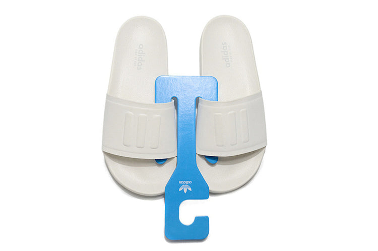 Adidas Originals Adilette Off-White Monochromatic 3-Stripes Slide Sandals IF5718