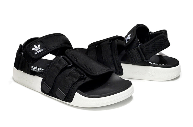 Adidas Originals Adilette 4-Strap Sandals Black White GZ8826
