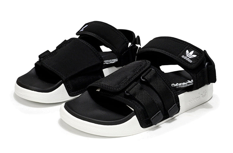 Adidas Originals Adilette 4-Strap Sandals Black White GZ8826